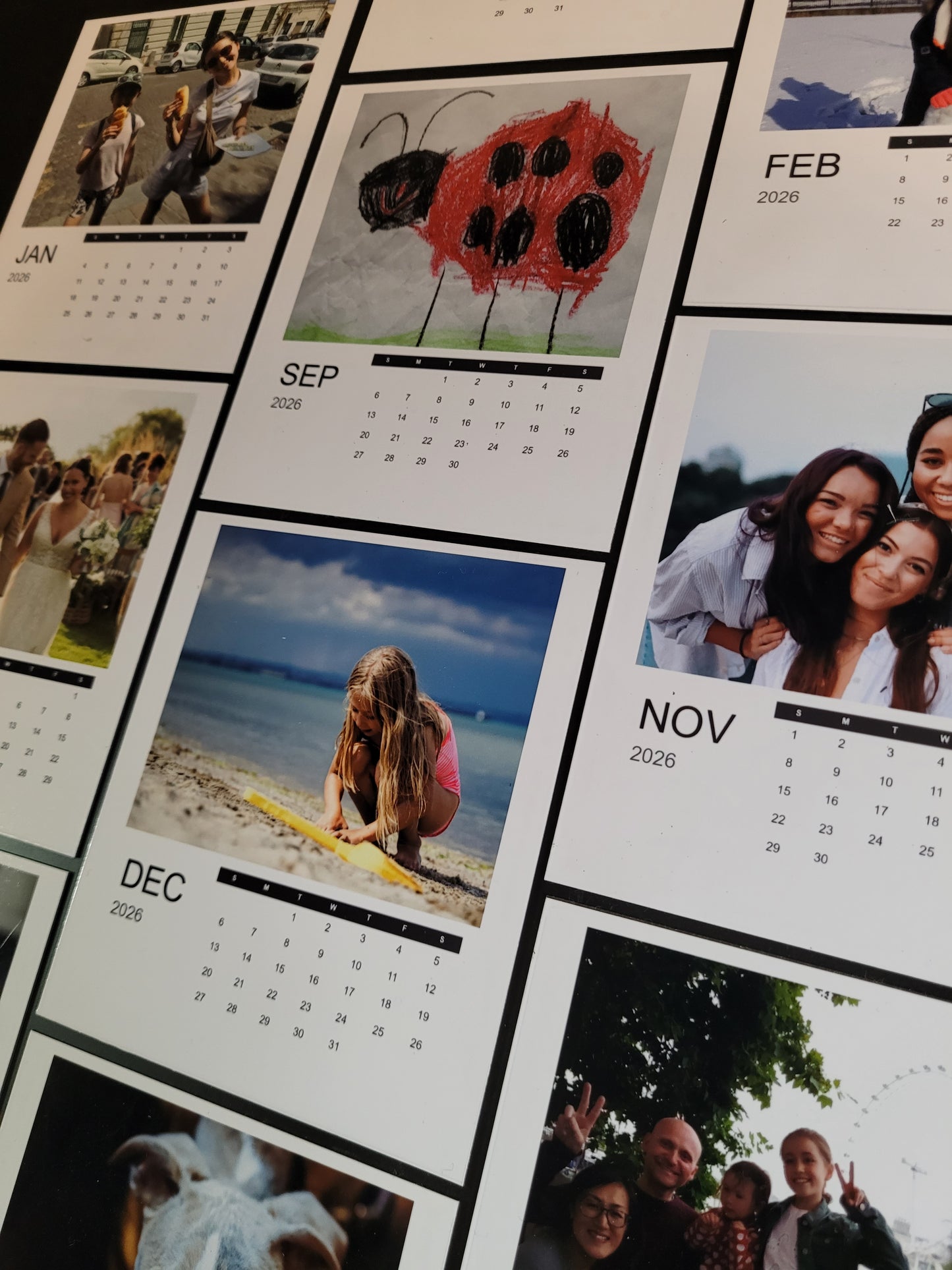 Flexible Photo Calendar Magnets