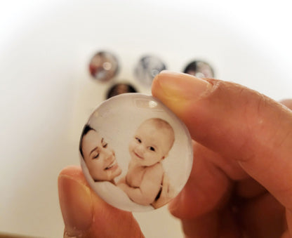 Personalised Mini Glass Photo Magnets